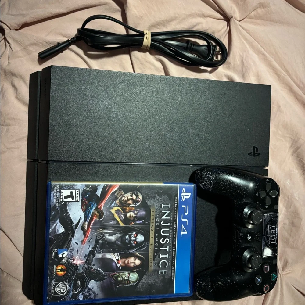 Sony PS4 Console with Black Controller and Game Bundle